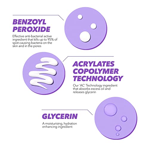 Acnecide Face Gel 5% Benzoyl Peroxide Acne Treatment for Spot Prone Skin 15g