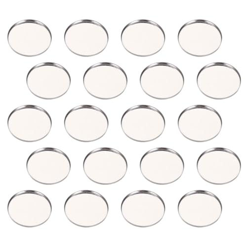 OSALADI Caja Vacía Magnética para Sombras de Ojos 50 Piezas, Bandejas Redondas de Metal 36x3 Mm, Porta Sombras DIY para Maquillaje Portátil, Adecuado para Viaje y Mezcla de Colores