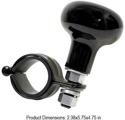 Gloss Black Aluminum Steering Wheel Spinner Suicide Brody Knob for Hot Rod Customs Car Truck SUV Tractor Trailer Big Rig Boat & More - Bullet Shot Smile Face