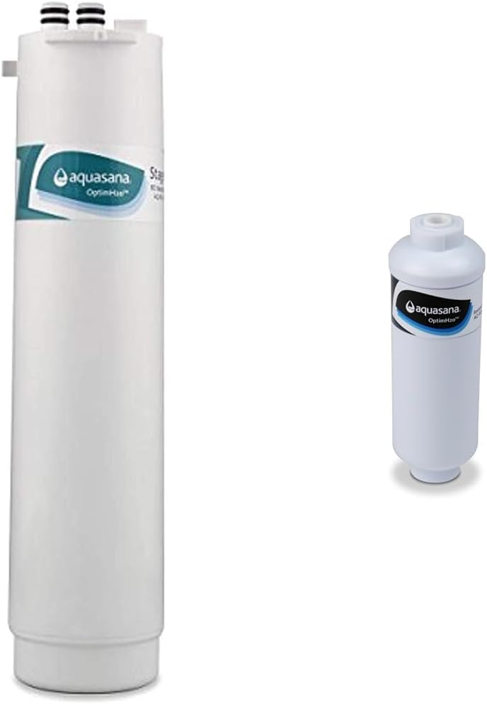 Aquasana AQ-RO3-RO Replacement Under Sink Water Filter, 1 Count (Pack of 1), White & AQ-RO3-RM Replacement Remineralizer for OptimH20 Reverse Osmosis Water Filter,White