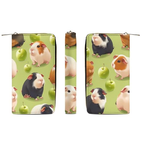 Guinea Pigs (1) Wristlet Wallets for Men Women Leather Purse Clutch Cute Card Holder3
