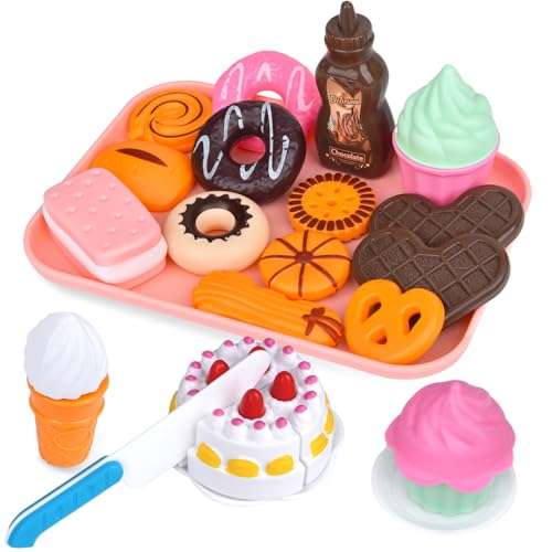 Kinderküche Dessert Set Spielzeug Küchenzubehör Lebensmittel mit...