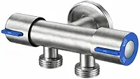 Torneira Registro Dupla Saída Inox 1/2" Válvula Dupla Parede Controle Independente | Storeasy