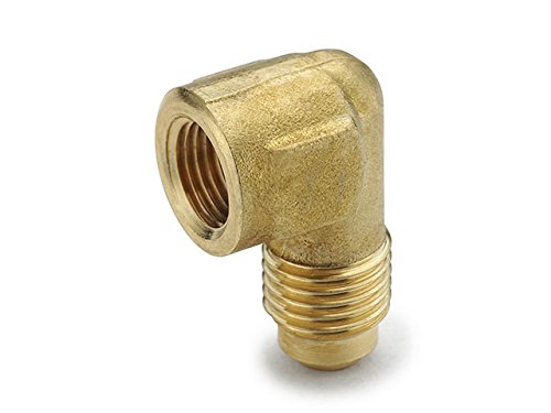 Parker Hannifin 150F-4-4-pk20 Forged Female Elbow, 90 Degree, Flare Fitting, 45 Degree, 1/4" Flare Tube x 1/4" Female Thread, Brass (Pack of 20)
