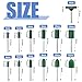 Mesee 39Pcs Rubber Polishing Bit Set, Assorted Grinding Head Buffing Wheel 13 Sizes Buffer Abrasive Bits 3mm Mandrel Bullet Cylinder Disc Shaped Polishing Burrs Bit Kit for Rotary Tools - Green