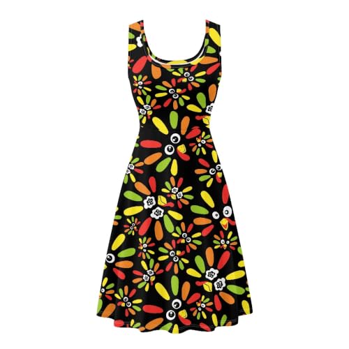 Image of TOADDITDO Womens Summer Sleeveless Tank Dress with 2 Side Pockets XS-4XL Plus Size