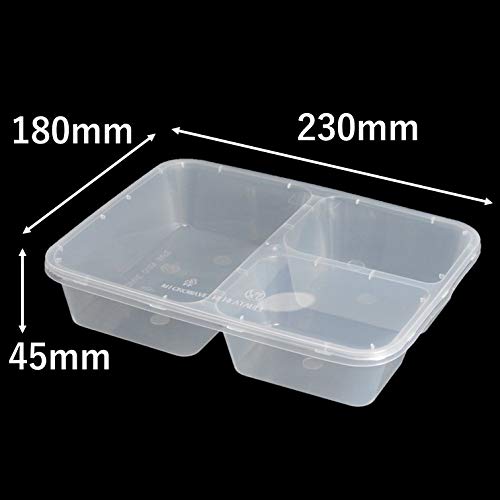 Amazon｜テイクアウト容器 汁もれに強い PP四角 弁当容器 タッパー 3