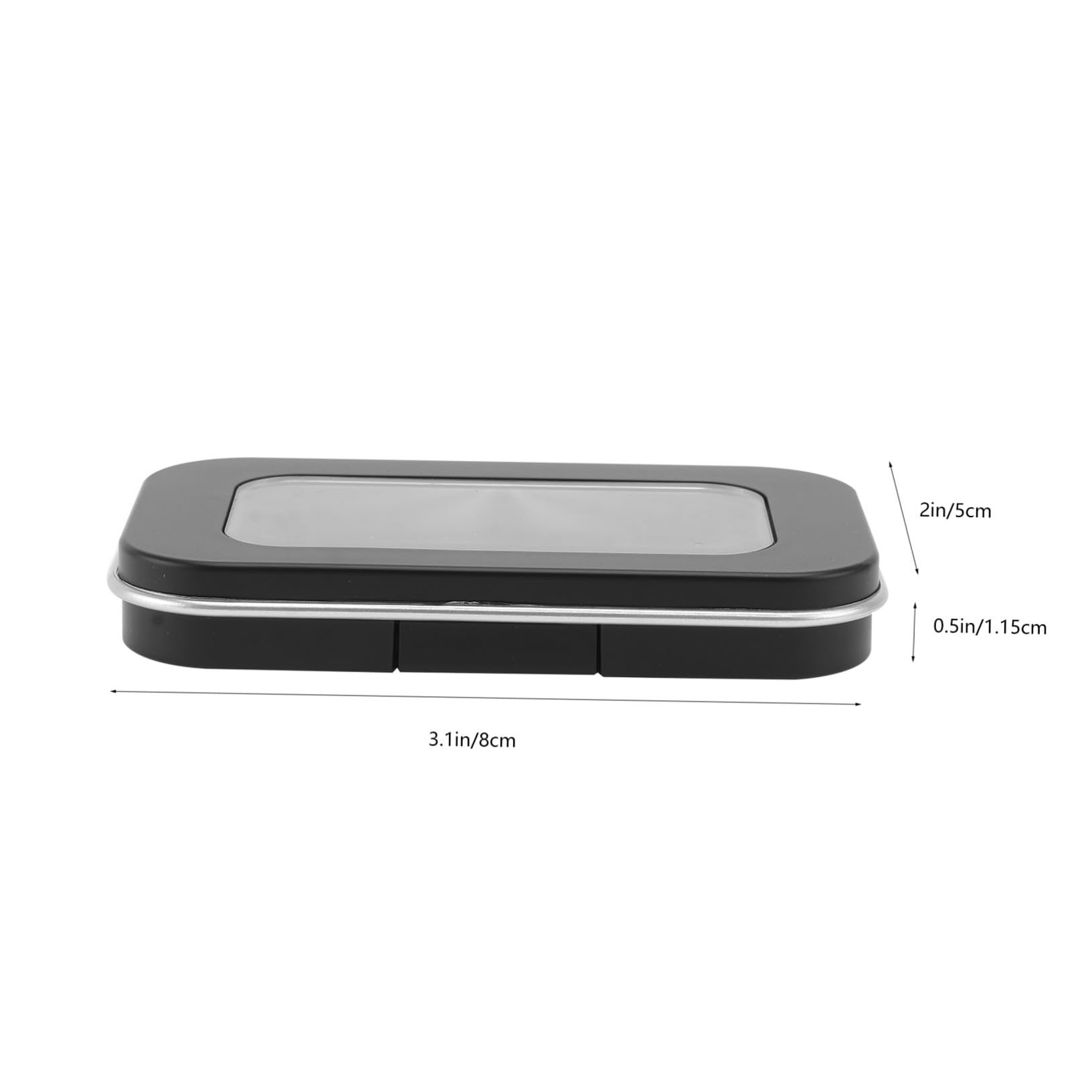 Happyyami 2 Pezzi Scatole Porta Ombretti in Plastica Nera, Contenitori Cosmetici Magnetici, Organizer per Make-up Fai-da-te, per Viaggio e Esposizione