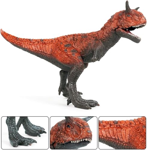 Image of Carnotaurus Realistic Dinosaur Toy with Movable Mouth Textured Dinosaur Figure Prehistoric Animal Creatures Educational Toy for Kids & Adults