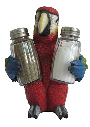 Dwk Animal Holder With Salt And Pepper Shaker Set (3 Piece) | Kitchen Décor And Accessories | Salt And Pepper Shakers | Home Décor | Home Decorations… (Parrot) #TOP5