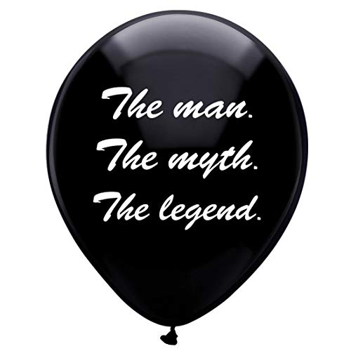 MAGJUCHE Black The Man The Myth The Legend Balloons, 16pcs Funny Birthday Party Decorations for him - //coolthings.us