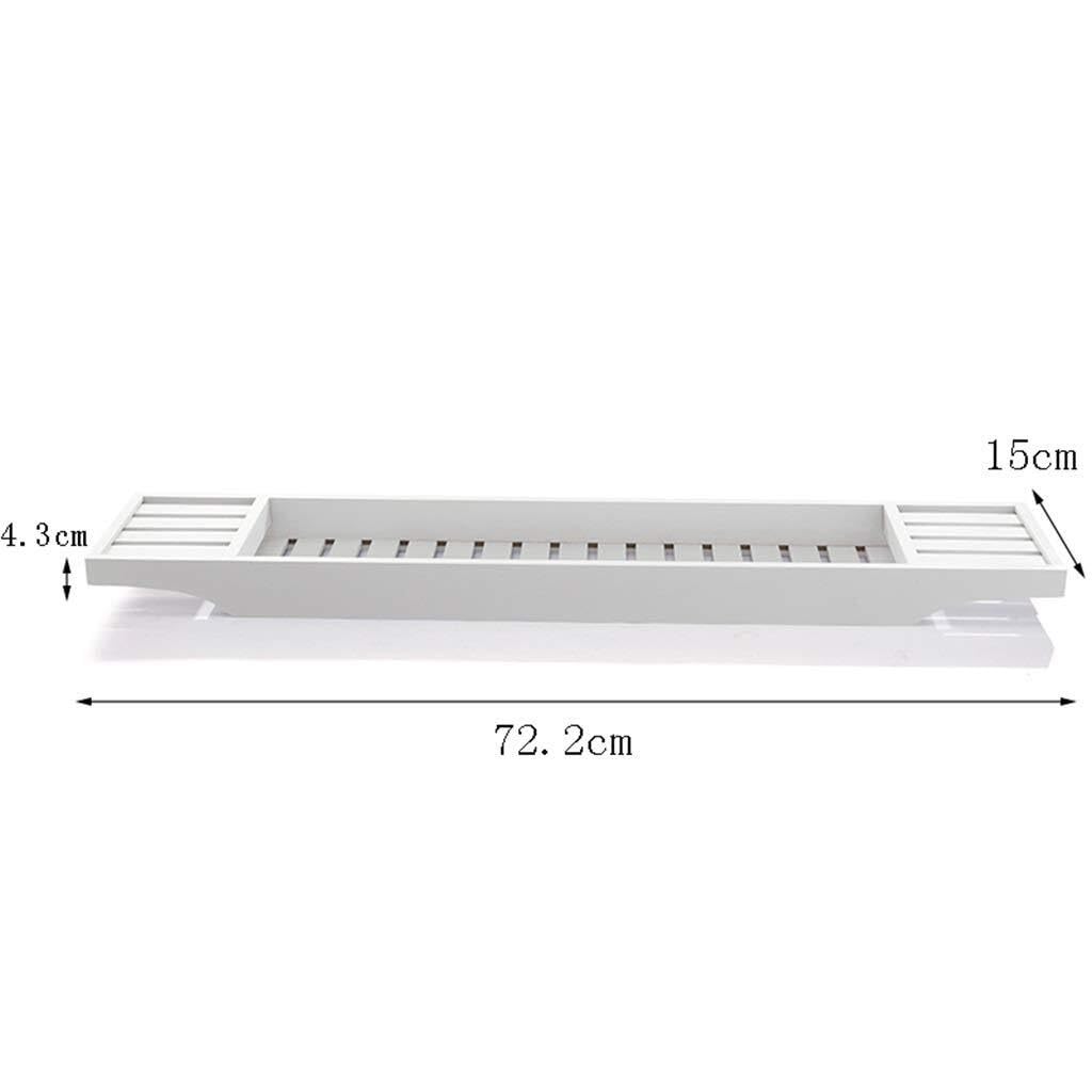 Bandeja ajustable de bambú para bañera, 72,2 x 15 x 4,3 cm, estante de lectura impermeable y estante de almacenamiento para baño, spa y relajación, perfecto para libros, tabletas y bebidas