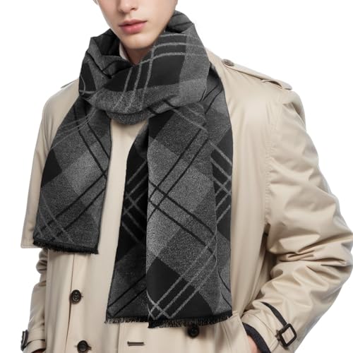 Lamca Men’s Cashmere-Like Soft Winter Scarf – Warm, Lightweight, Stylish, Comfortable, Classic Design for Cold Weather