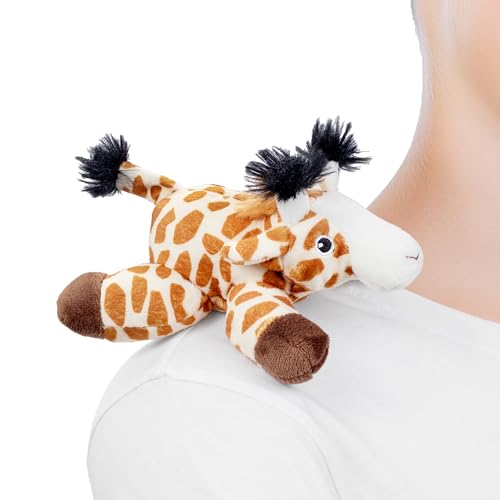 Zappi Co Shoulder Mates Giraffe Plüsch Magnet Stofftier, Süßes Kuscheltier Geschenk für Kinder & Tierliebhaber, Kostüm Zubehör Schulterfreund Kinder Geschenk