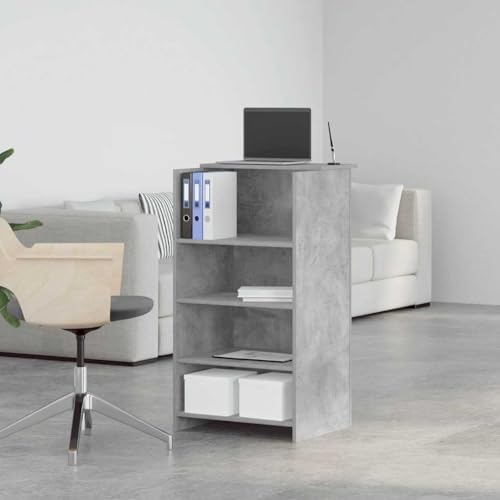 Comptoir de réception gris béton : la solution pour ranger et travailler sans encombrement - 5