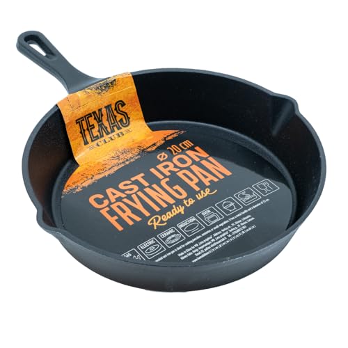 TEXAS CLUB sartén de hierro fundido, 20 cm, ideal para inducción