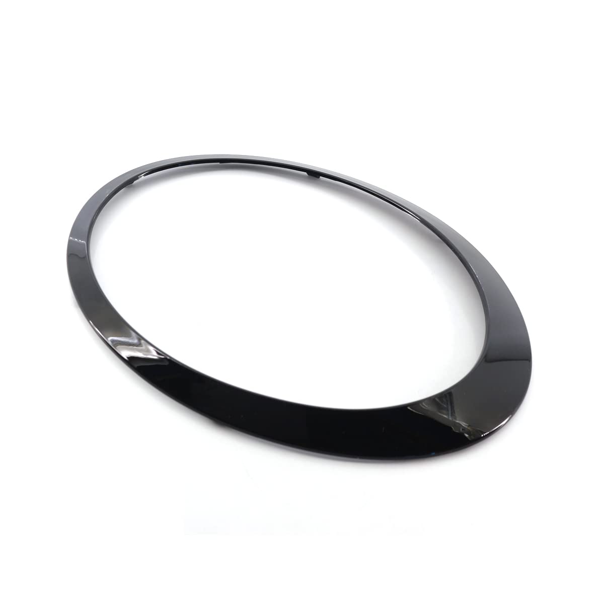 Scheinwerfer-Zierringblende für Fahrer- und Beifahrerseite, glänzend schwarz, kompatibel mit Mini Cooper 2007–2014 R56 R56 R57 R58 R59