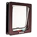 JZK® 19.5 * 17cm gattaiola Porta Gatto Cano, 4 funzioni: vietare Entrare e Uscire, consentire Entrare e Uscire, Entrare Solo, Uscire Solo, Marrone, Taglia Grande L
