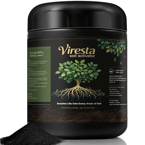 Viresta Soil Revitalizer - Viresta S-Oil Activator for Plants Lawn & Garden Soil Conditioner - Plant Food Enhancer Concentrated Humic Acid Formula - Promotes Root Growth & Nutrient Uptake (1Pcs)