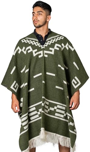 Clint Eastwood Poncho, Handmade in Ecuador, Alpaca Wool Blend, Western Style Unisex, Warm and Soft, One Size Fits All4