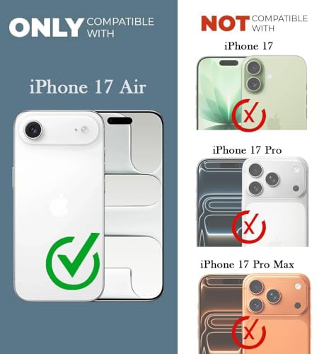 Image of Jkobi Shockproof Crystal-Clear Back Cover for Apple iPhone 17 Air (Magsafe Wireless Support | Drop & Camera Protection | Hard Polycarbonate)