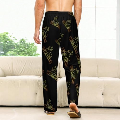 Wrestling Lounge Pajama Pants Comfy Sleepwear Bottoms Print Sleep Pants for Men Women2