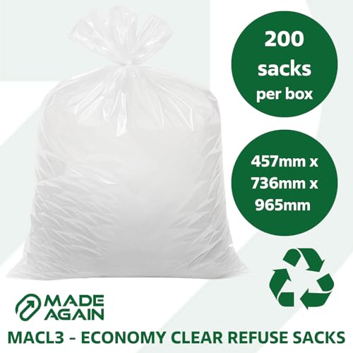 Bolsas de basura 100L de plástico reciclado multiusos económicas 2