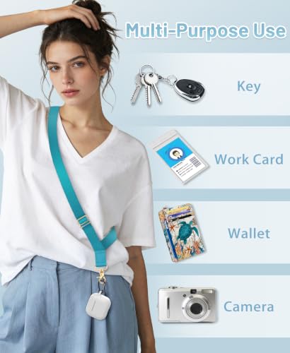 Image of Yonlevres Phone Lanyard Crossbody Strap Wrist Neck Adjustable Women Blue | Fit Cell Phone Keys and ID Badges, Travel and Daily Use, Hands-free, Work with Full-coverage Phone Case, 2 Tether Tabs, Gifts