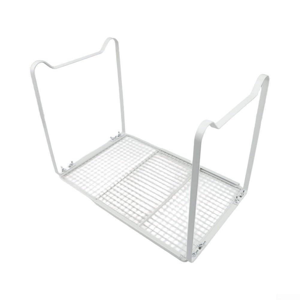Scaffale impilabile in acciaio 30 x 30 cm, resistente, nero (31 cm) 2)