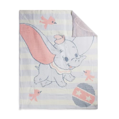 Image of Jay Franco Kids Feather Knit Blanket - 50 inch x 60 inch Inch Soft & Cozy Plush Throw for Bedroom & Couch Decor, Official Licensed Product, Multi - Dumbo
