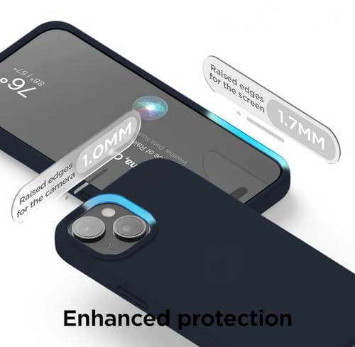Image of Premium Liquid Silicone Case for iPhone 11 - Slim Full Body Protective Back Cover with Soft Microfiber Lining, Anti-Slip Grip Scratch Resistant Phone Case(Navy Blue)