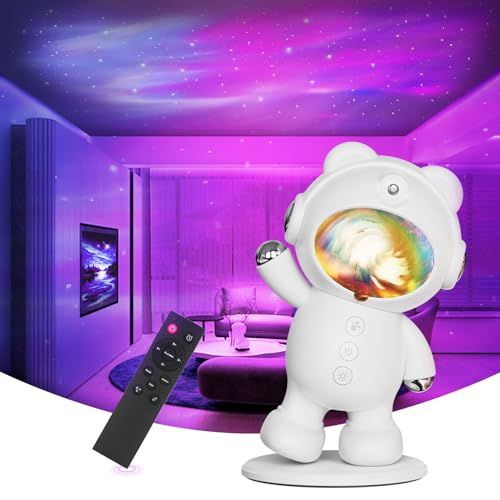 Candy Bila Galaxy Projector, Star Projector Galaxy Starry Night Nebula Lights for Kids, Remote Control, 360° Rotation, Perfect Christmas Gifts for Kids and Adults, Decor for Bedroom/Home/Party-White