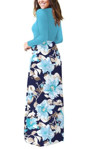 Image of AUSELILY Women's Classic Long Sleeve Dress Loose Plain Long Casual Maxi Dresses with Pockets 2026