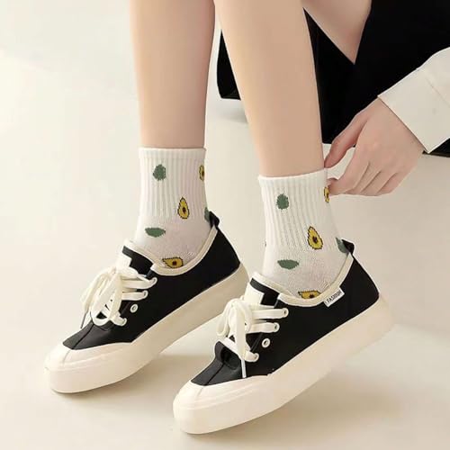 SoxLife Women Calf Length Cute Socks | Fruit Theme Design | Set of 5 - Image 6
