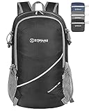 ZOMAKE 35L Ultra Lightweight Packable Foldable Outdoor Travel Daypack Water Resistant Camping Bike Backpack for Women Men(Black)