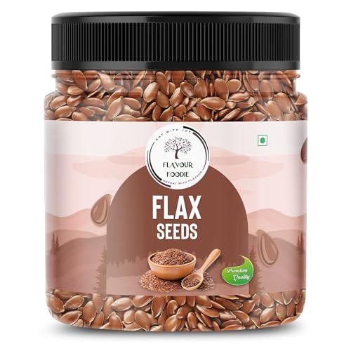 Image of Flavour Foodie Flax Seeds for Hair Growth | Alsi Seeds | Raw Seeds for Eating | Source of Iron & Dietary Fibre | Rich in Protein | 1kg