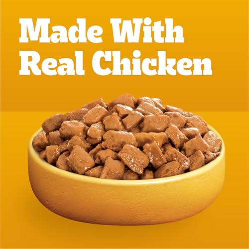 Image of Pedigree Choice Cuts Wet Dog Food Pouch, Chicken Variety, 3.5 oz, 30 Count | 100% complete & balanced, steam cooked, made with real chicken, 36 vitamins & minerals, 50%+ water for hydration