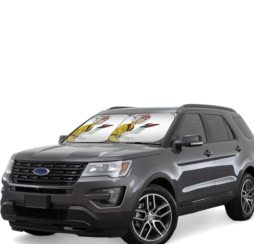 チャージマン研 (1) 車用サンシェード サンバイザー 日よけ 紫外線対策 カーサンシェード 四季兼用 車用品 折畳み 便利 遮光 断熱 吸盤4個付