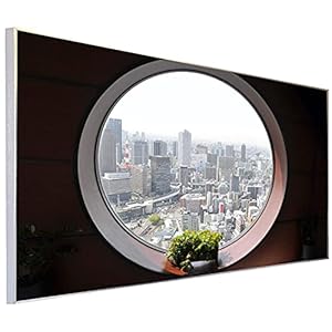 Ecowelle Infraroodverwarming met afbeelding | 900 Watt | 60×120 cm | Infrarood verwarming | Made in Germany | d 130 landschap door venster