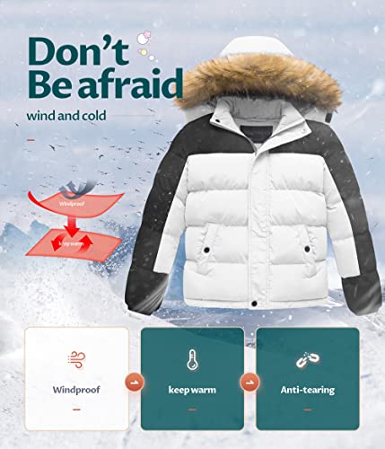 Image of CREATMO US Boy's Water Resistant Winter Coats Warm Fleece Lined Outwear Windbreaker Ski Jacket