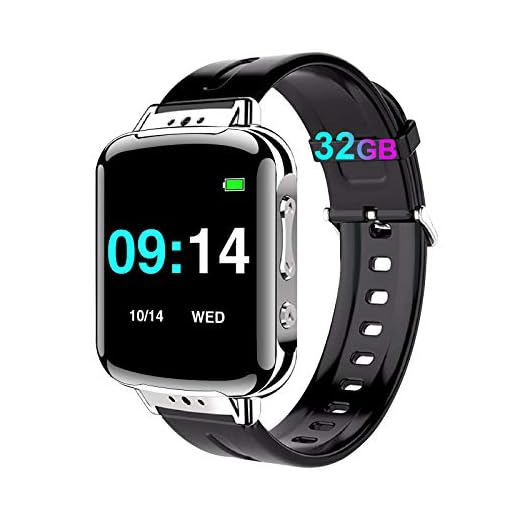 32G Bracelet Voice Recorder, MTFY Voice Activated Recorder for Meeting Lecture, Portable Sound Recorder with 384H Recording Capacity/20H Continuously Recording, LED Display Screen/Wireless Support