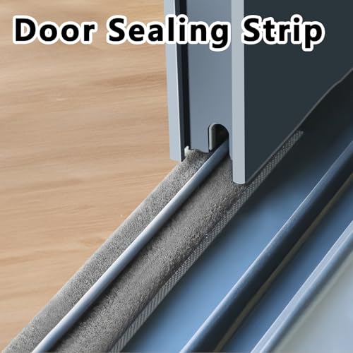 Image of Door Gap Sliding Window High Viscosity Sealing Strip (0.4 inchx0.4 inchx32.8FT), Shock Absorbing Buffer Sound and Noise Reduction, Weatherproof Sealing Strip (Grey)