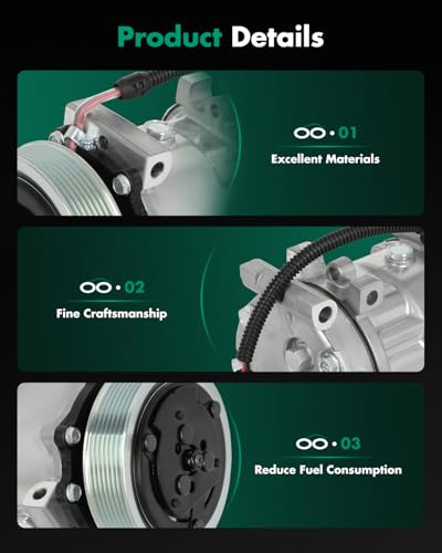 Image of SCITOO AC Compressor for Dodge for Ram 1500 5.2L 1996-2001 | Fast Cooling, Ultra Low Noise (≤72 dB)Air Conditioner Compressor with Clutch, Easy Installation, 2004785 2004846 2004785AM