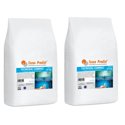 TECNOSAL COMPAC de TECNO PRODIST (Saco 10 + 10 Kg) Sal compacta Especial para descalcificadores, fácil aplicación, Mayor Comodidad
