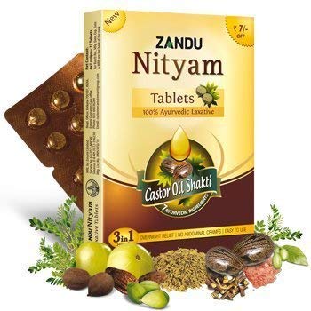 Zandu Nityam Tablets for Gas Acidity Flatulence Digestion Pack of 5