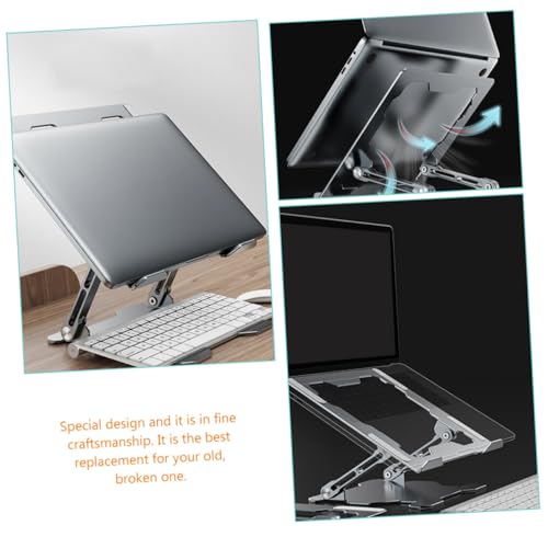 Soporte Ajustable de Aluminio para Laptop y Tablet Plata miniatura 2