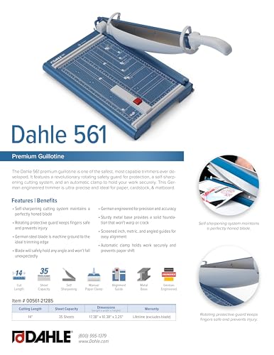 Cisaille Dahle 561 pour format DIN A4 avec table de coupe de 360mm - 6