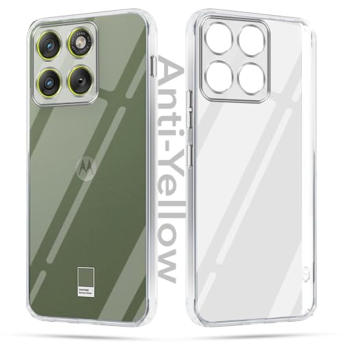 Image of Jkobi Lifetime Anti-Yellow Clear Back Case Cover for Motorola Moto Edge 60 Stylus (Sleek Hard Crystal | Shockproof and Camera Protection)