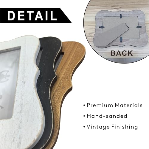 Life Is Better With My Grands Picture Frame for 4x6 Photos - White Wooden Tabletop Frame with Vintage Distressed Finish & Stand, Gift-Ready Box, Unique Gift for Grandma Grandpa from Grandchildren(B03) - Image 5