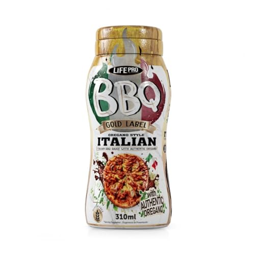 Sauzero Zero BBQ Italian with Oregano 310ml | Salsa para Aderezo de Carnes, Verduras y Pescados | Sabor Italiano con un Toque de Orégano | Todo el sabor sin Tener que Contar Calorias